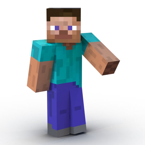 3d max minecraft steve