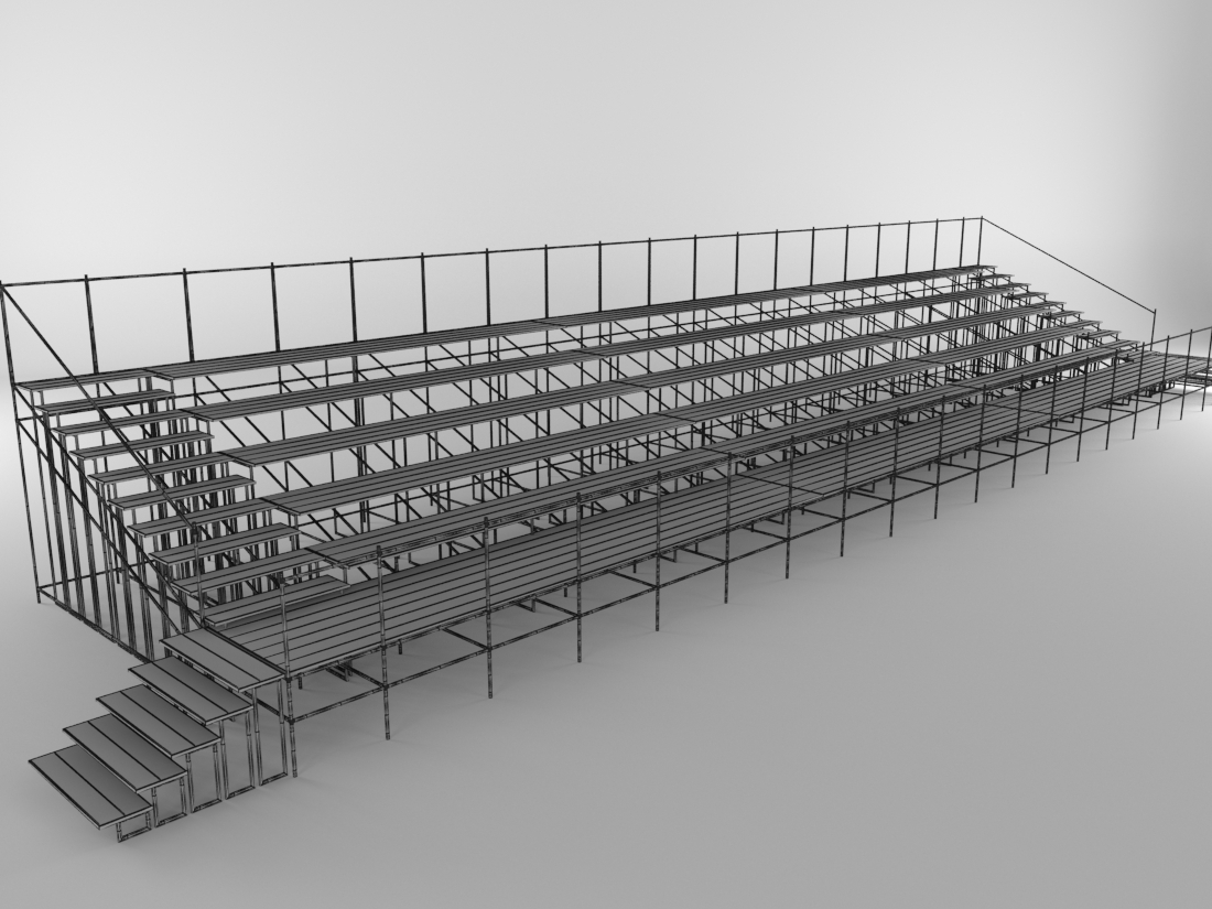 3d bleachers model