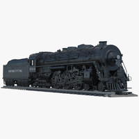 hudson j3a steam engine 3d model