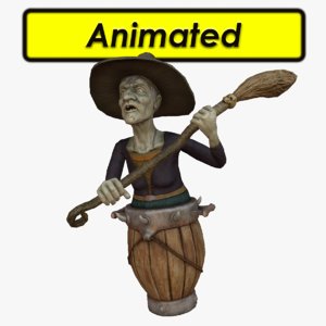 wicked witch 3d model