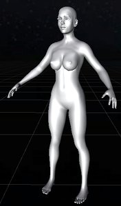 character female basic 3d model