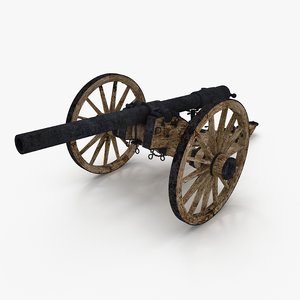 3d model of civil war cannon