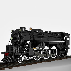3d model 2-6-4 a1 steam locomotive