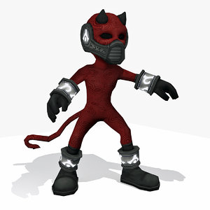 3d - demon cartoon character