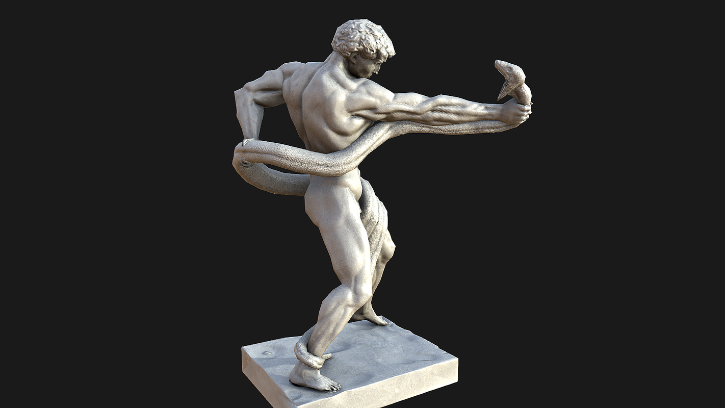 3d athlete statue
