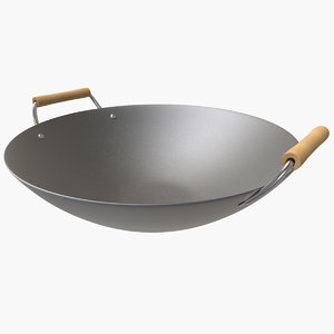 steel wok 3d model