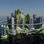 3d model - island city 1