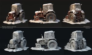 3d tractor model