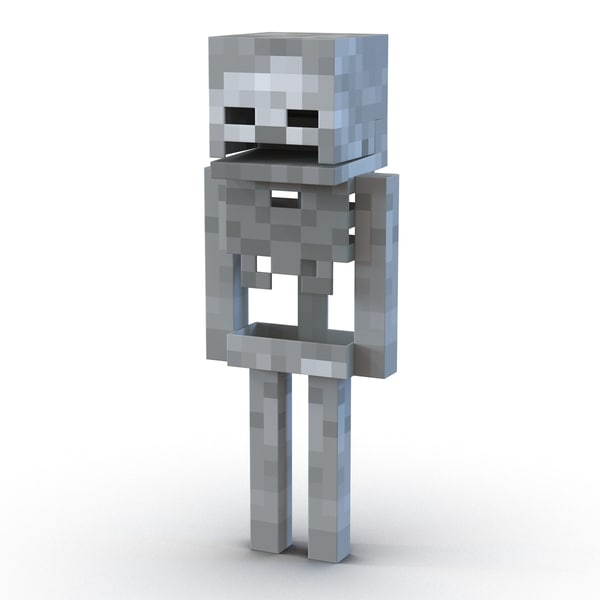 Modele 3d De Minecraft Skeleton Rigged For Modo Turbosquid