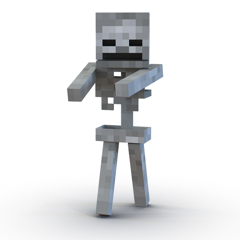 3d model minecraft skeleton