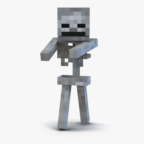 Modele 3d De Minecraft Skeleton Rigged Modele 3d Turbosquid