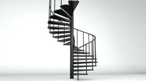 3d spiralling staircase