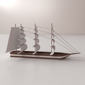 miniature ship 3d model
