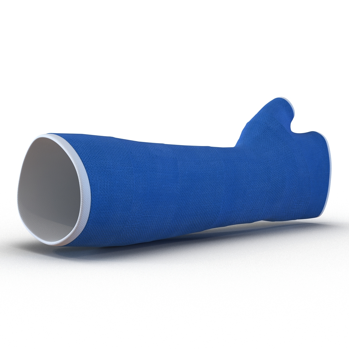 3d blue fiberglass cast arm