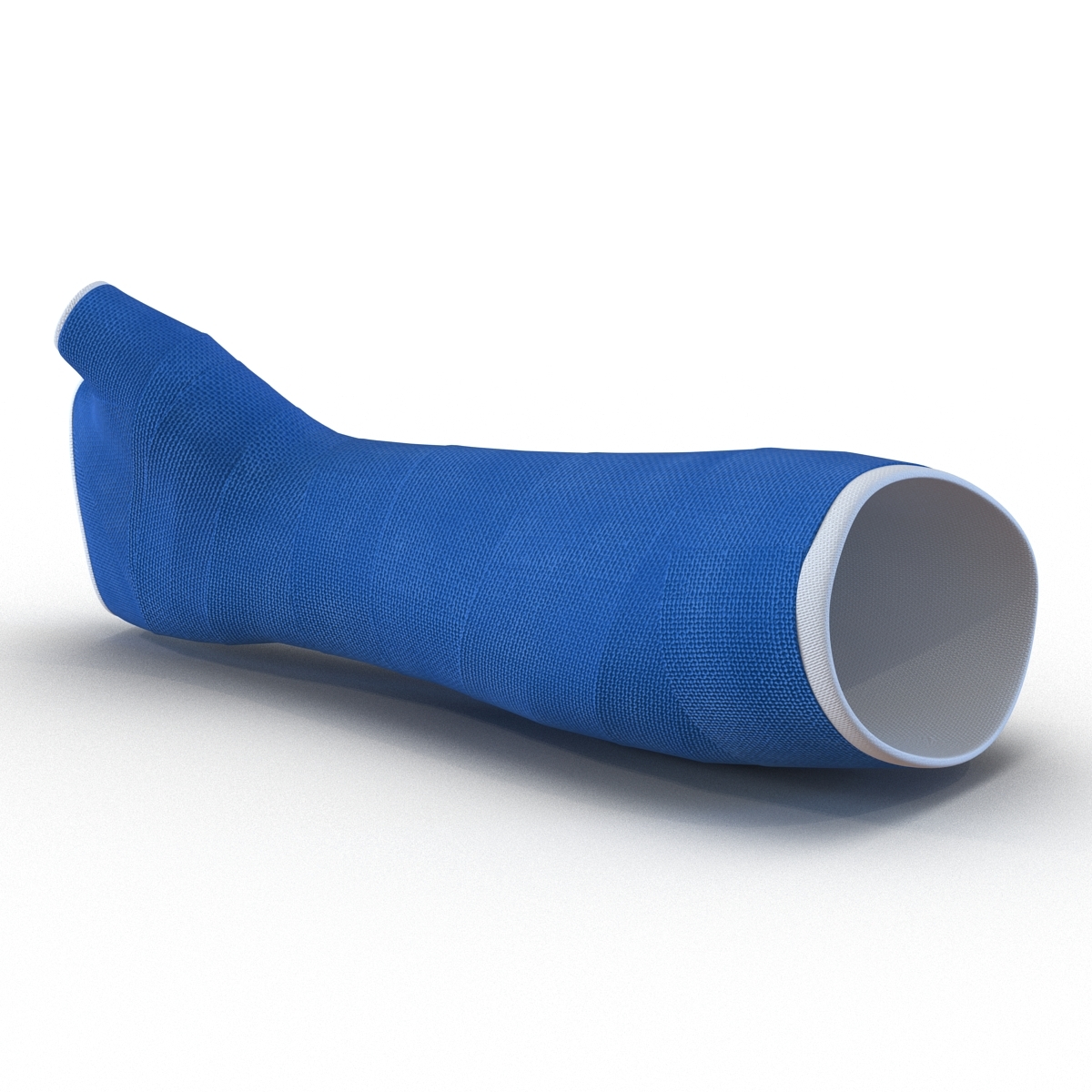 3d blue fiberglass cast arm