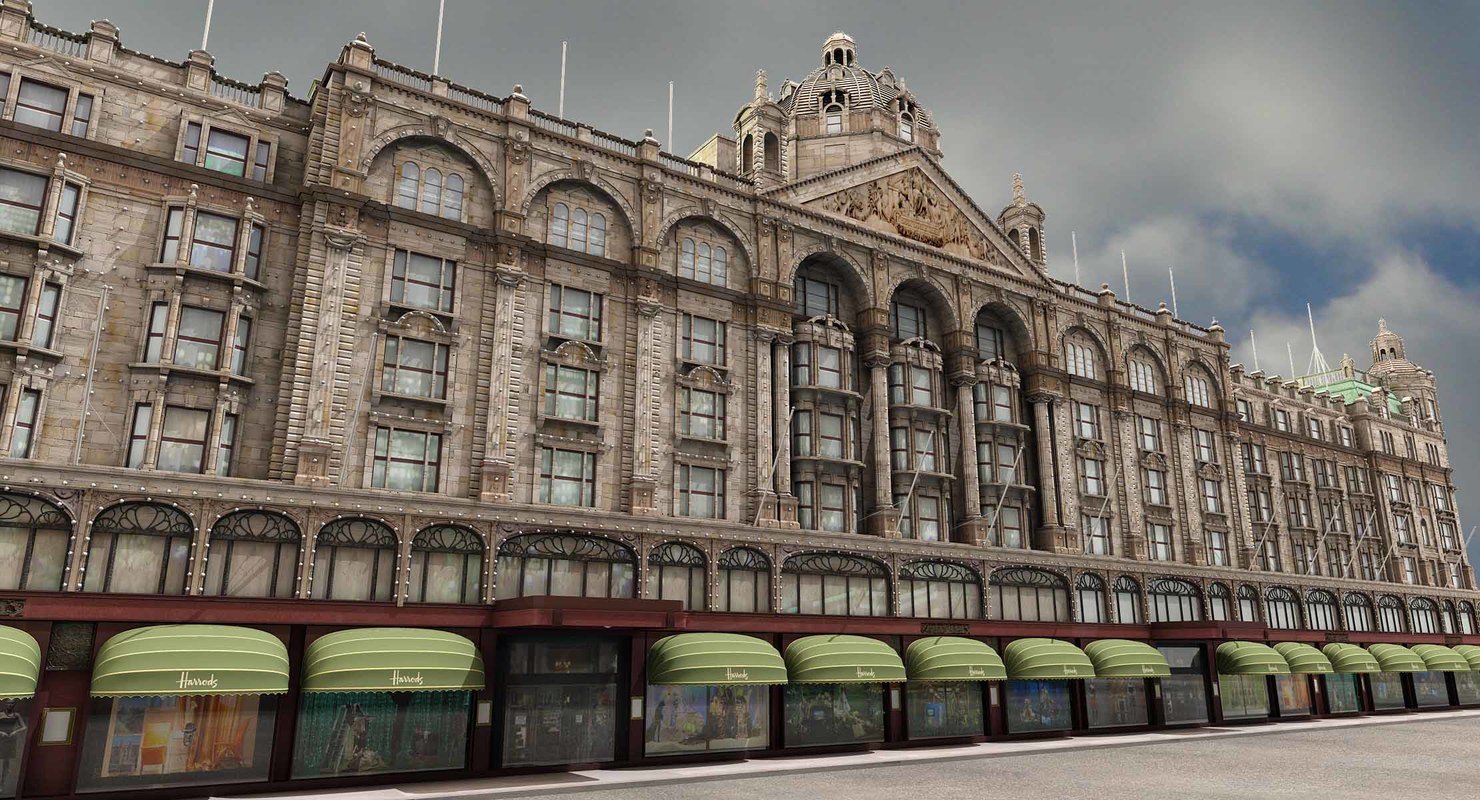 3d historic shopping mall harrods