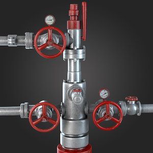 industrial pipes gauges 3d max