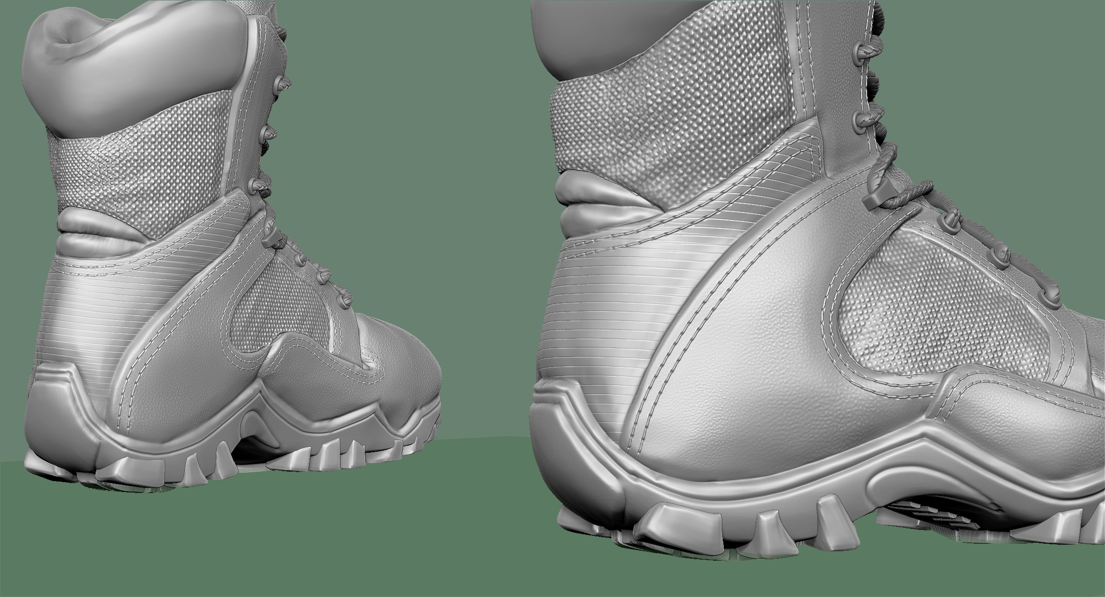 sculpting boots zbrush