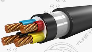 electrical cables lshf insulated 3d max