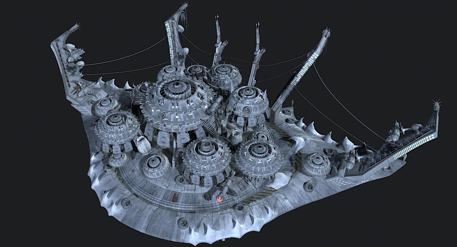 3d model rigged ufo spaceship