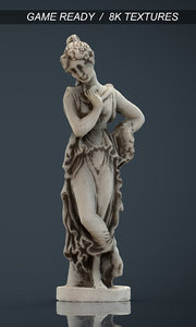 3d realistic greek statue model