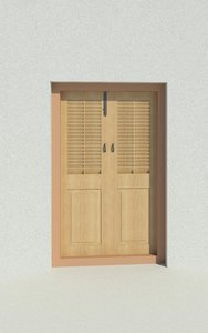 Double shutter timber door