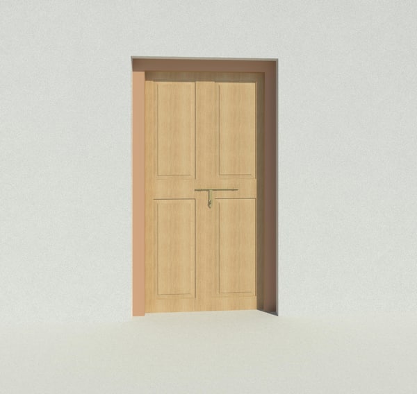 Building Revit Family classic double door