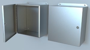 3d model of steel panel box