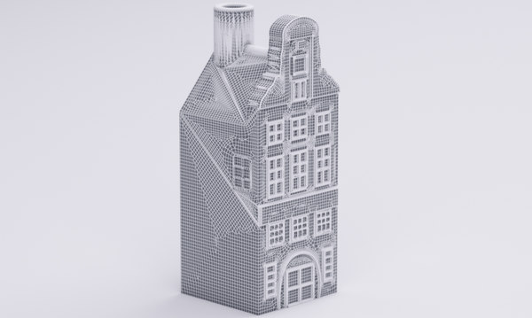3d dutch ceramic house 2 model