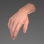 3d model male human hand rigged