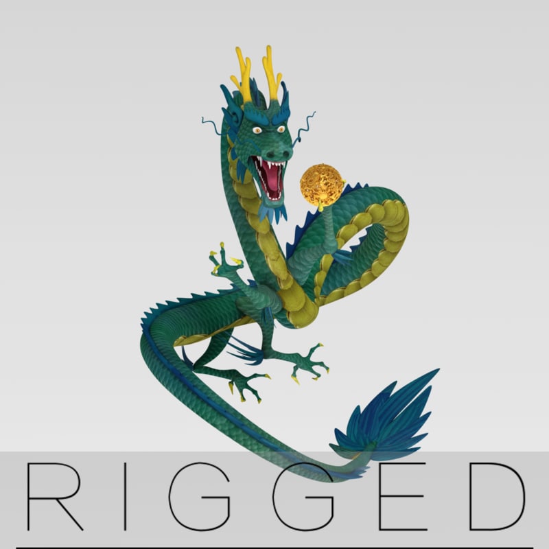 Dragon 3d Model Rigged