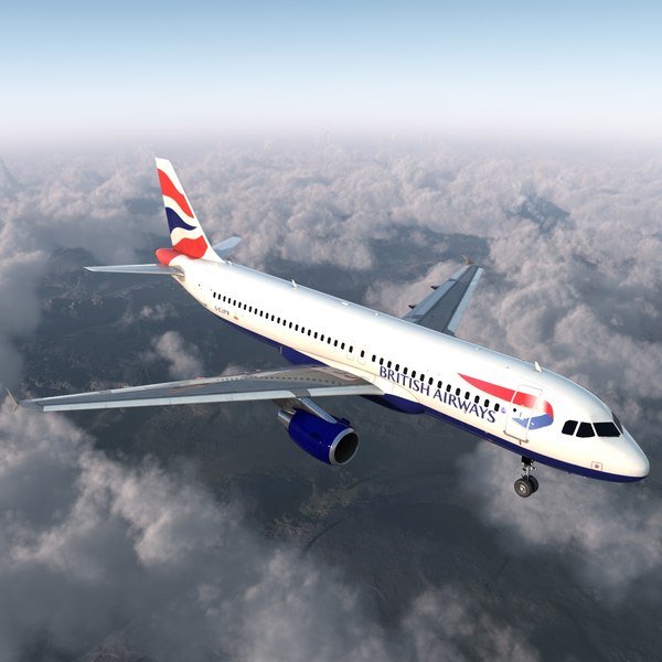 airbus a320 british airways 3d model