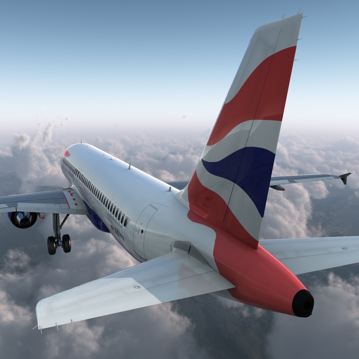 airbus a320 british airways 3d model