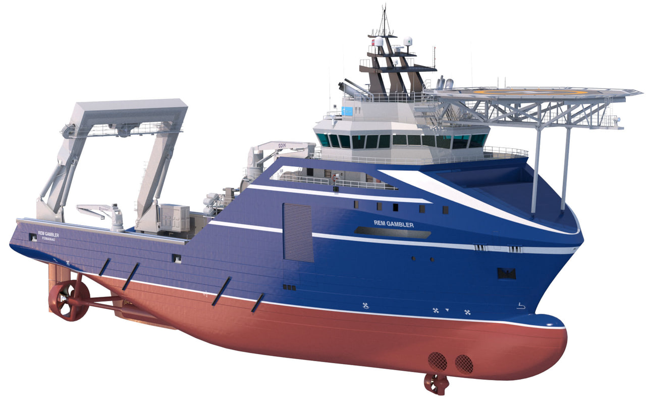 anchor handling supply vessel 3d max