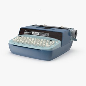 corona automatic typewriter 3d max