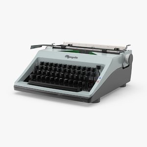 3d model olympia typewriter