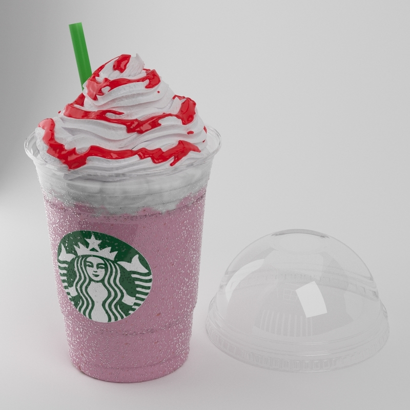 Erdbeer-Frappuccino 3D-Modell - TurboSquid 1019339