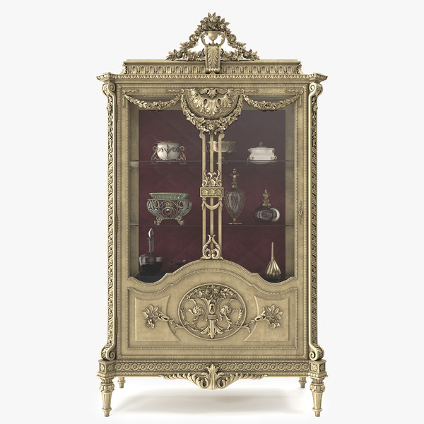 3d luxurious display cabinet model