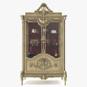 3d luxurious display cabinet model