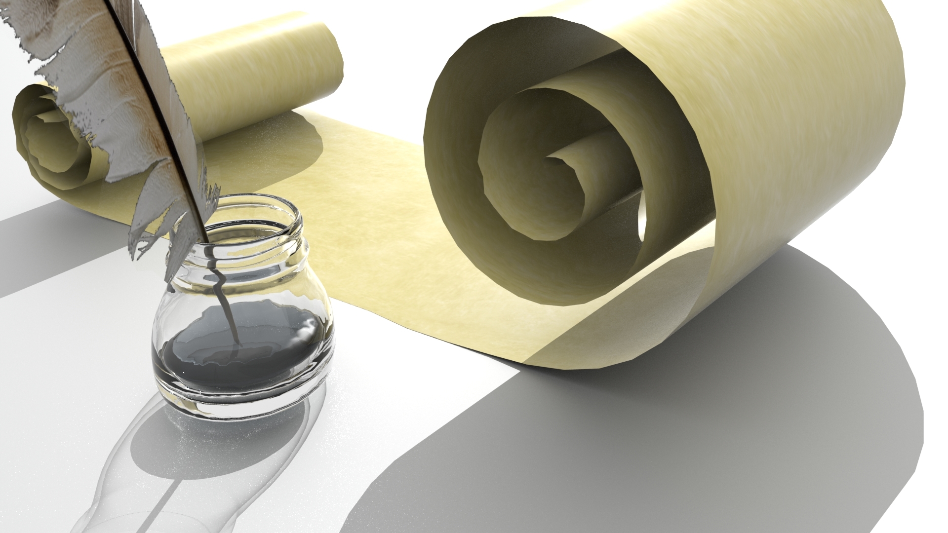 parchment ink 3d model