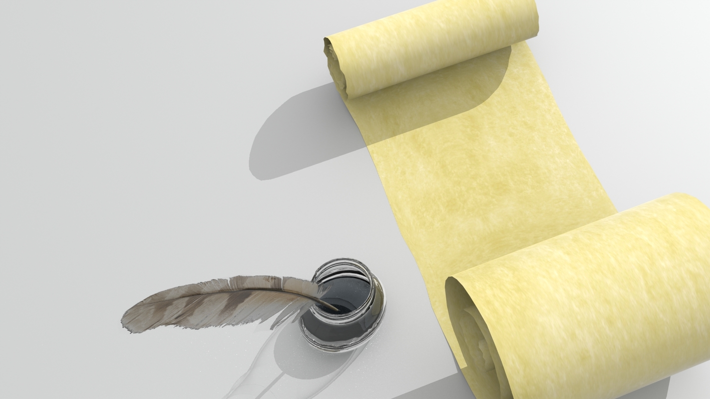parchment ink 3d model