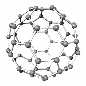 buckminsterfullerene molecule c60 3d model