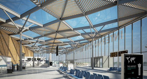 3d interior airport