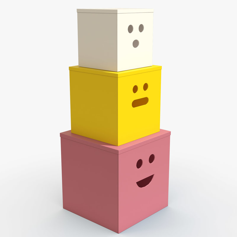 3d toys boxes model