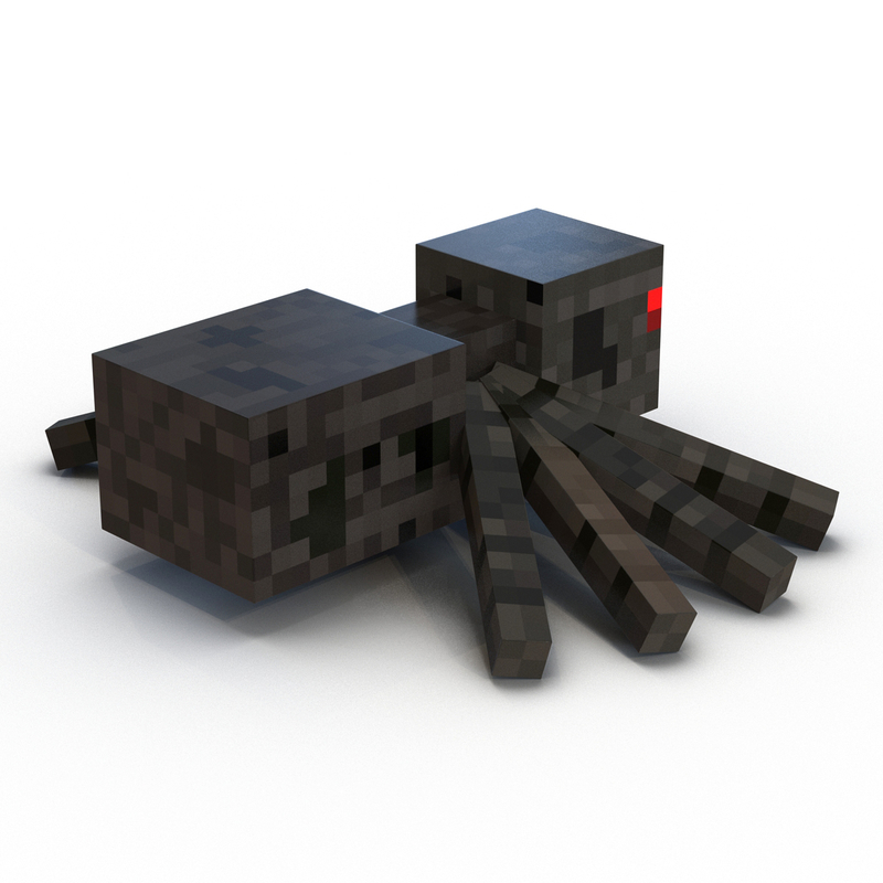 minecraft spider 3d max