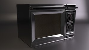 retro microwave 3d model