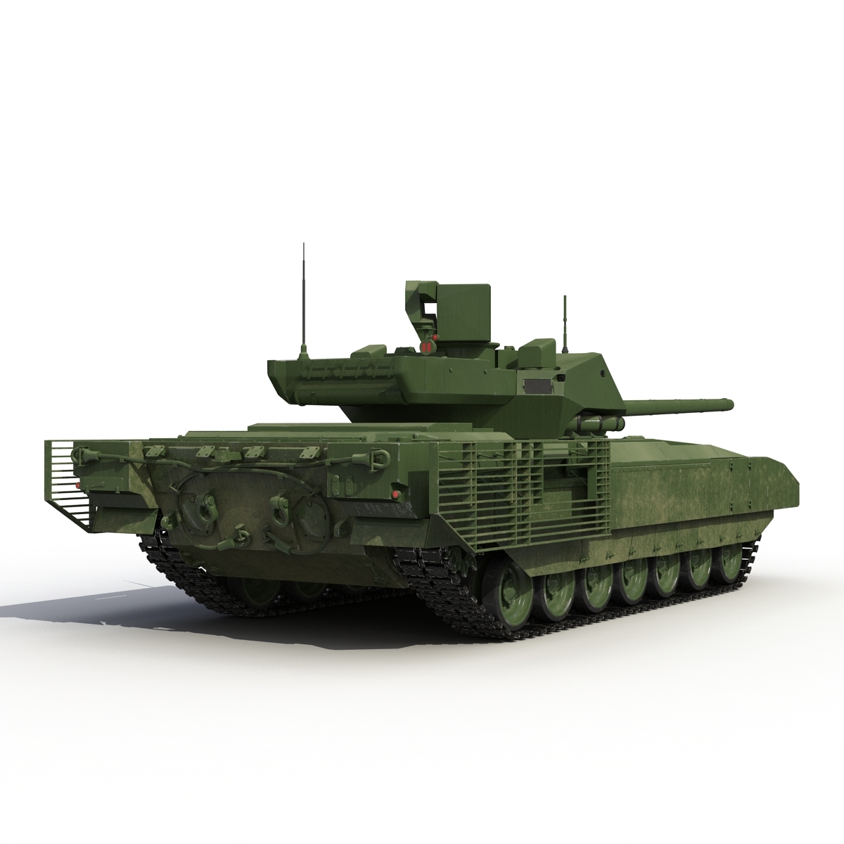 3d model tank t14 armata rigged