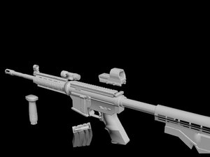 3d model m4a1 rifle -