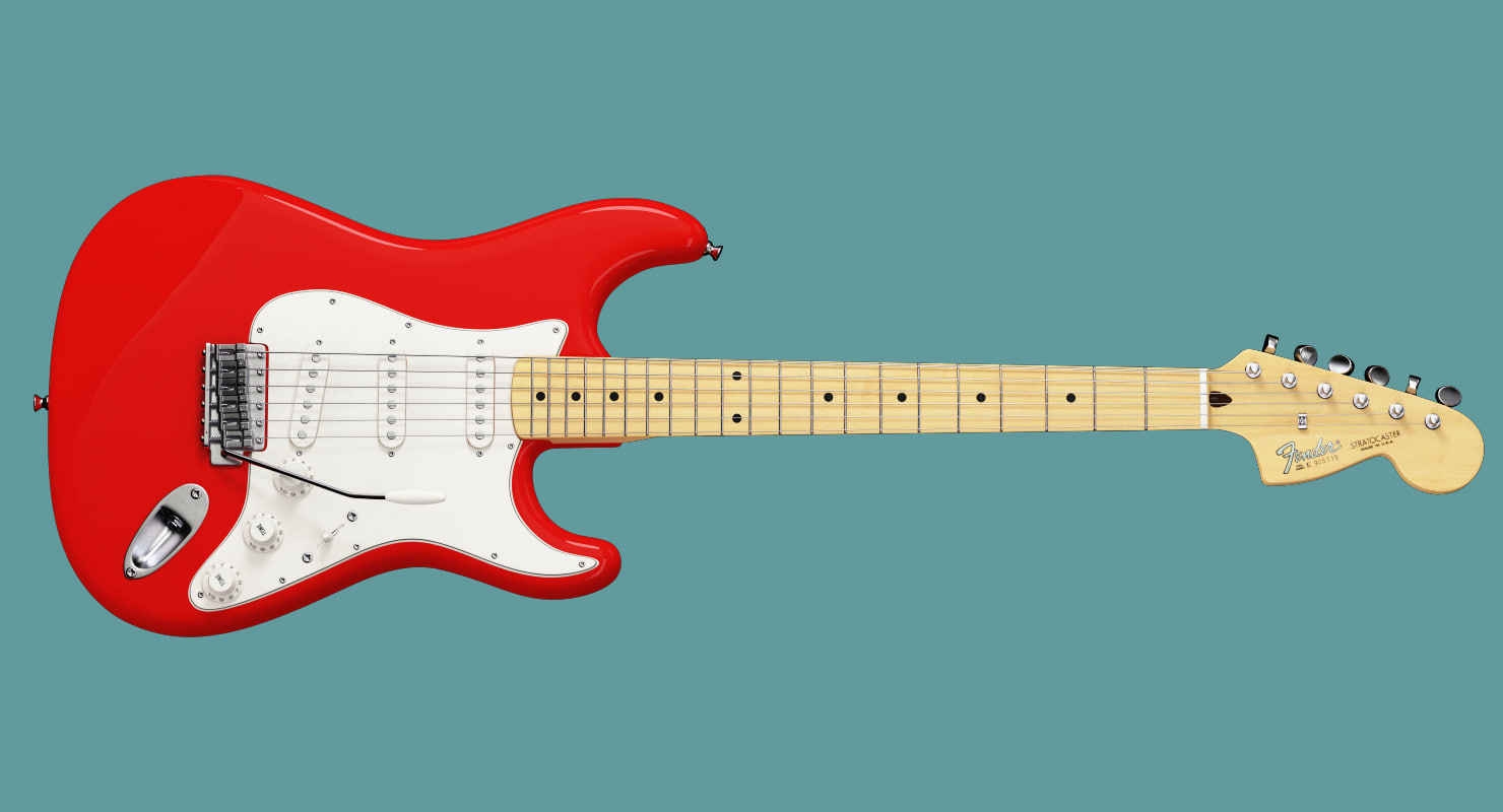 3d fender stratocaster electric guitar model