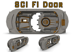 doors sci fi 3d model
